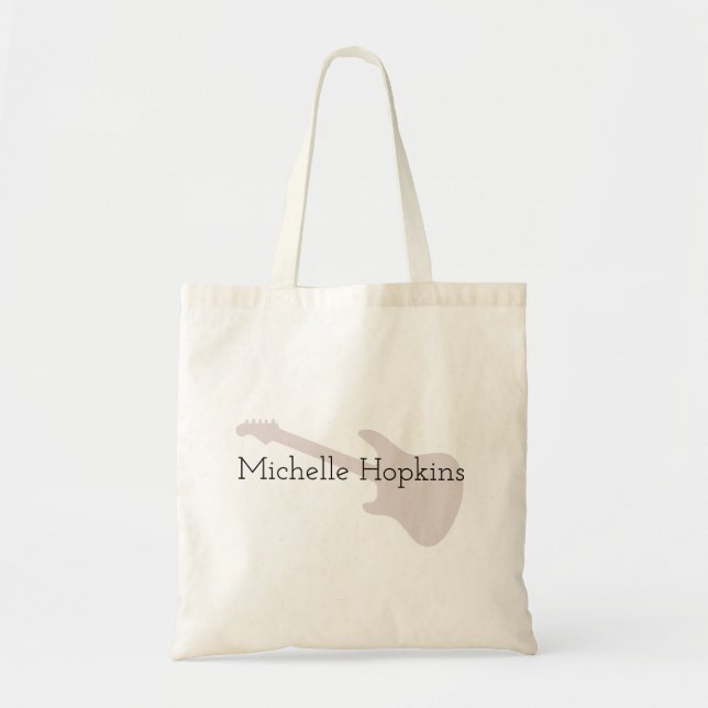 Personalized Music Gifts for Guitarist, Musician Tote Bag (Front)