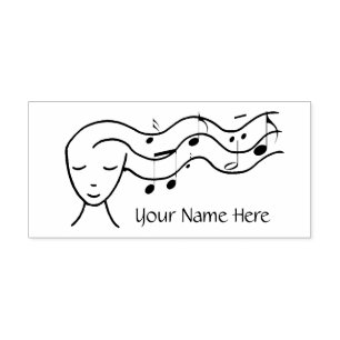 personalized music logo self-inking stamp