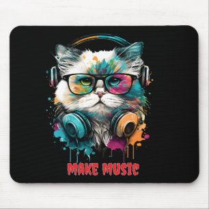 personalized  music lover cat mouse pad 