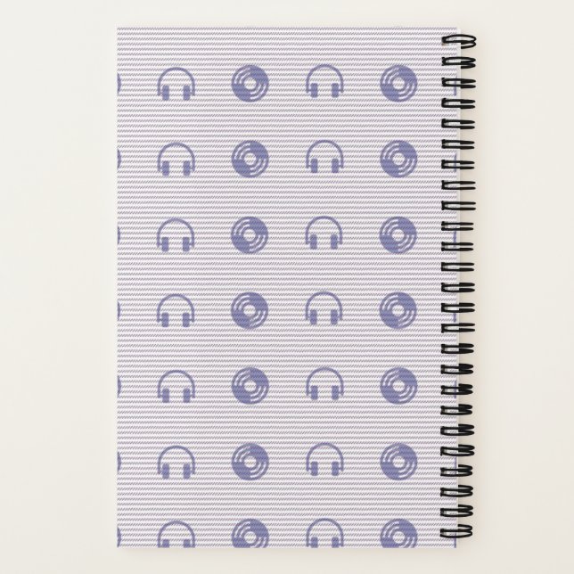 Personalized Music Lovers' Spiral Notebook (Back)