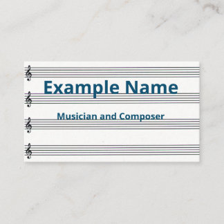 Personalized "Music Manuscript Paper" (American) Business Card