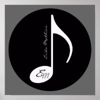 personalized music note black idea