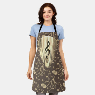 Personalized Music Note Guitar Pick  Apron