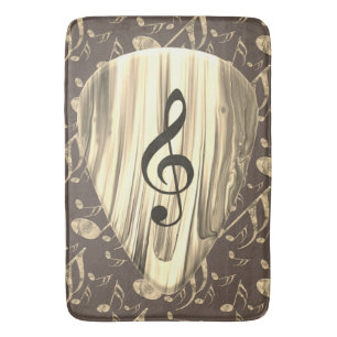 Personalized Music Note Guitar Pick  Bath Mat