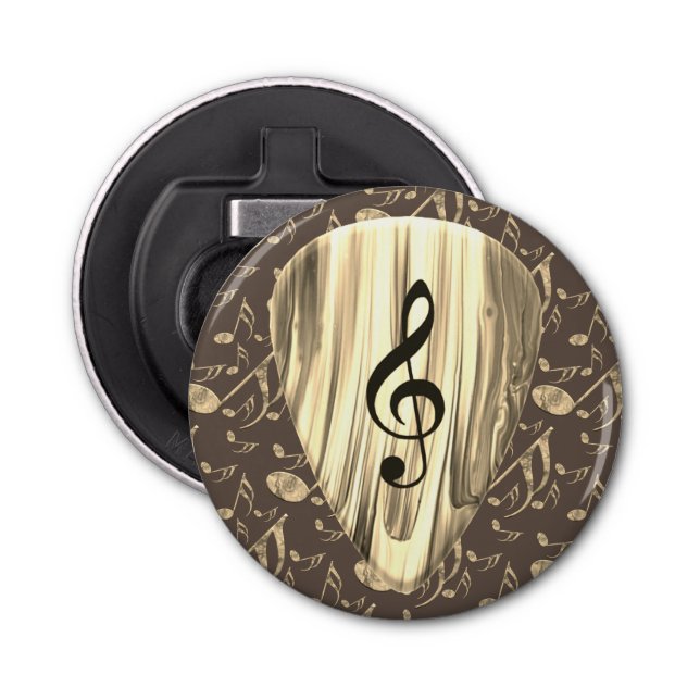 Personalized Music Note Guitar Pick  Bottle Opener (Front)