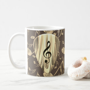 Personalized Music Note Guitar Pick Coffee Mug