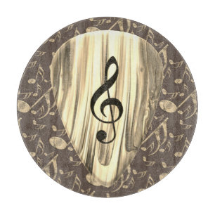 Personalized Music Note Guitar Pick  Cutting Board