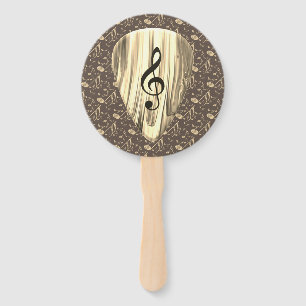 Personalized Music Note Guitar Pick Hand Fan