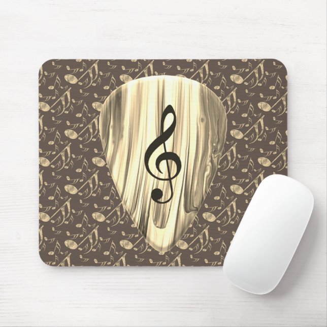 Personalized Music Note Guitar Pick  Mouse Pad (With Mouse)