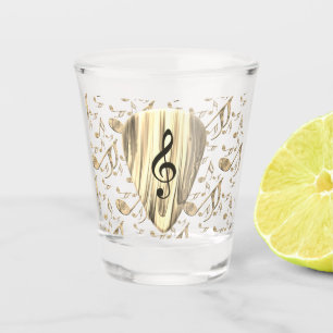 Personalized Music Note Guitar Pick Shot Glass