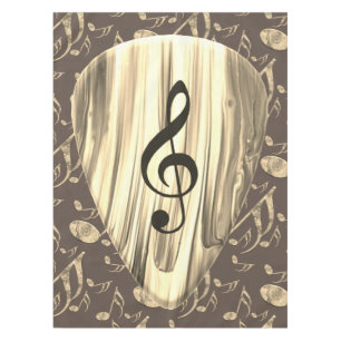 Personalized Music Note Guitar Pick Tablecloth