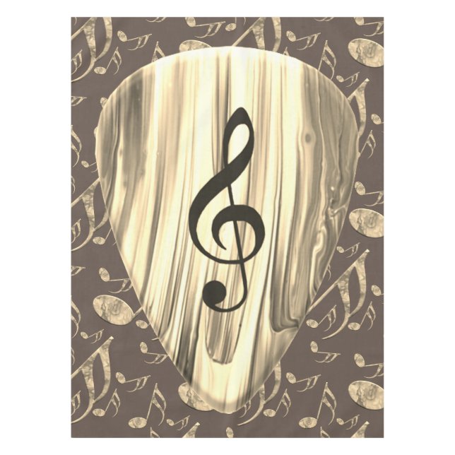 Personalized Music Note Guitar Pick  Tablecloth (Front)