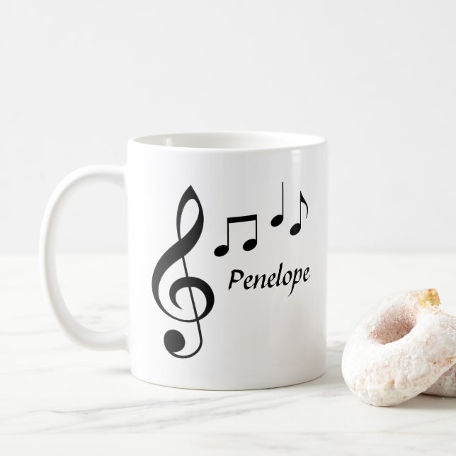 Personalized Music Note Mug (With Donut)