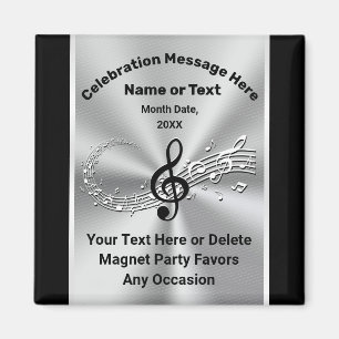 Personalized Music Note Party Favors, Any Occasion Magnet