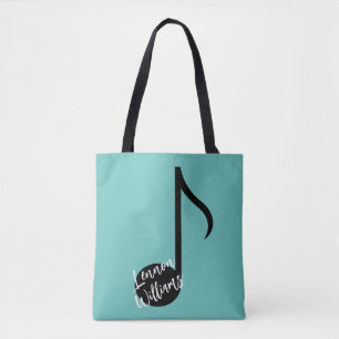 Personalized Music Note Tote Bag
