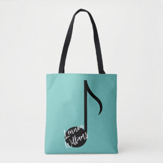 Personalized Music Note Tote Bag
