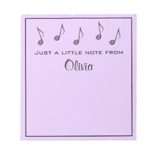 Personalized Music Notes Notepad