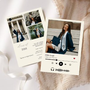 Personalized Music Player Class of 2025 graduation Invitation