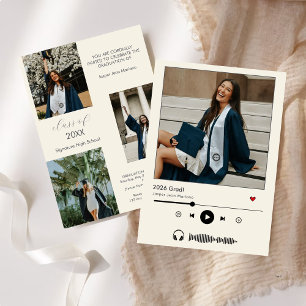 Personalized Music Player Class of 2025 graduation Invitation