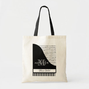Personalized music school Piano Tote Bag