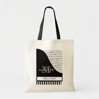 Personalized music school Piano Tote Bag