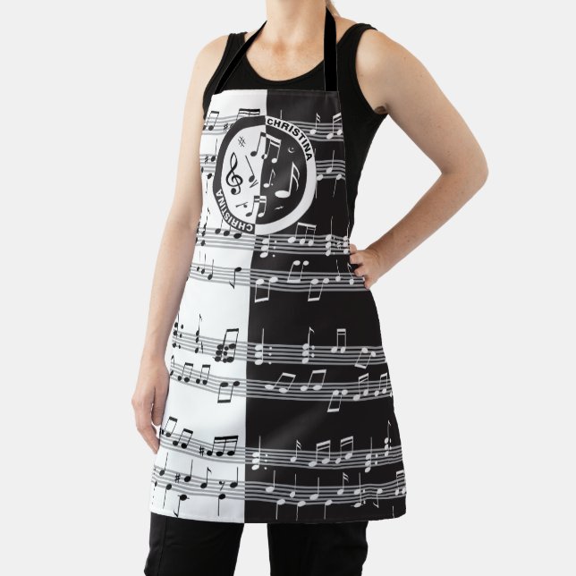 Personalized music score design apron (Insitu)