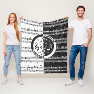  Personalized music score design Fleece Blanket