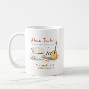 Personalized Music Teacher Gift Coffee Mug