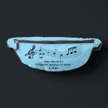 Personalized Music Teacher Musical Notes Fanny Pack<br><div class="desc">A cool custom music teacher fanny pack featuring a musical staff with notes. Order this cute customizable gift for a musician, composer, band or orchestra conductor, or choir director and personalize with their name.</div>