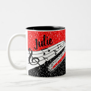 Personalized music theme Two-Tone coffee mug