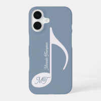Personalized Musical Note Dusty Blue