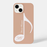 Personalized Musical Note Dusty Rose