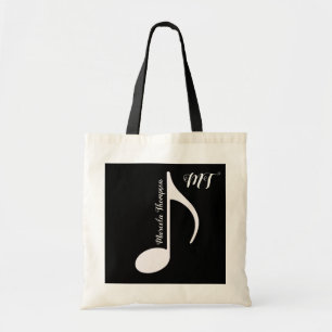 personalized musical note  tote bag