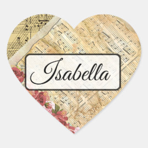 Personalized Musical Notes Name Stickers