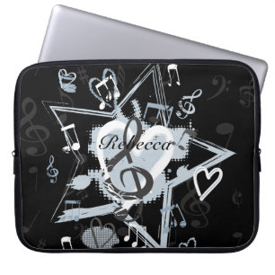 Personalized Musical Star notes designer pattern Laptop Sleeve