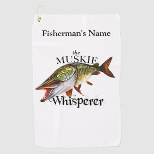 Personalized Muskie Whisperer Light Fishing Towel
