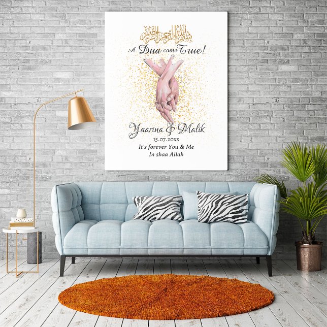 Personalized Muslim Couple Gift Canvas Print (Creator Uploaded)