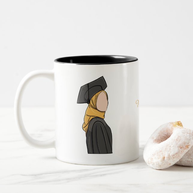 Personalized Muslim Graduate Mug (With Donut)