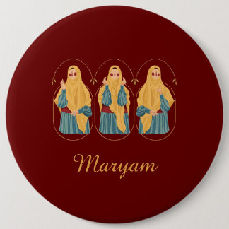Personalized Muslimah Illustration Button