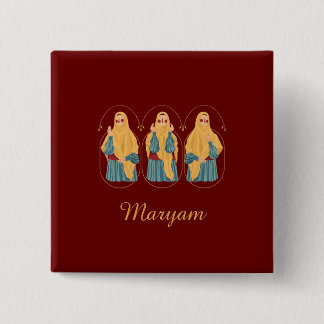 Personalized Muslimah Illustration Button