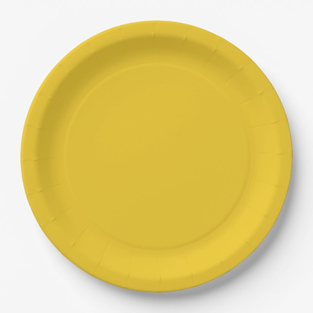 Personalized Mustard 9" Round Paper Plate (Front)