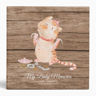 Personalized My Baby Memories Princess Kitten Lili Binder