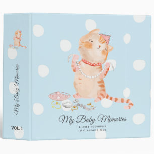 Personalized My Baby Memories Princess Kitten Lili Binder