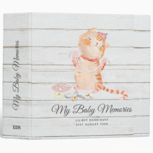 Personalized My Baby Memories Princess Kitten Lili Binder