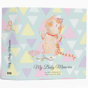 Personalized My Baby Memories Princess Kitten Lili Binder