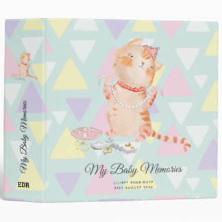 Personalized My Baby Memories Princess Kitten Lili Binder