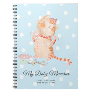 Personalized My Baby Memories Princess Kitten Lili Notebook