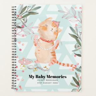 Personalized My Baby Memories Princess Kitten Lili Planner