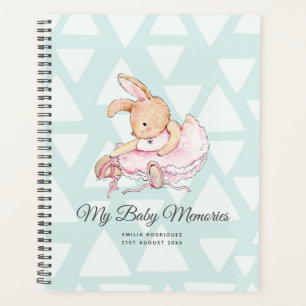 Personalized MY BABY MEMORIES - Rabbit Ballerina Planner