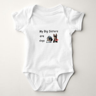 PERSONALIZED MY BIG SISTERS ARE DOGS Bodysuit